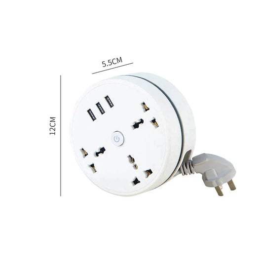 Compact Retractable Power Hub for All Your Charging Needs