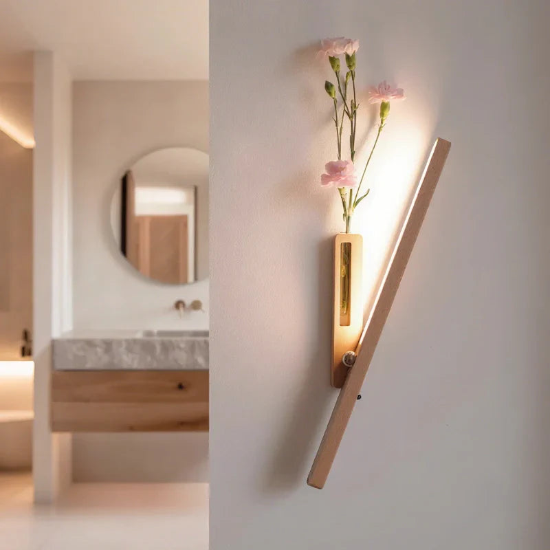 Wall Lights with Decorative Vase and Rotatable Design