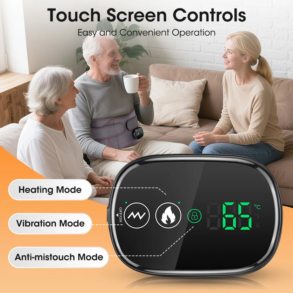 Cordless Lumbar Heating Pad with Vibration, Heat, and Red Light