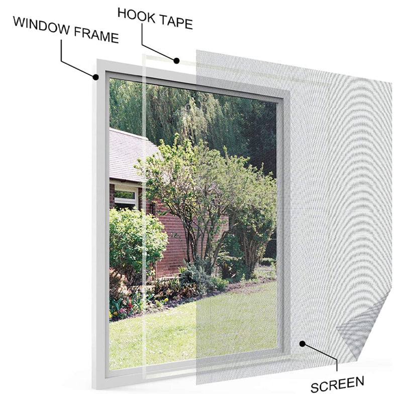 Self-Adhesive Window Screen for Mosquito Protection