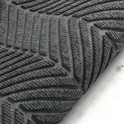 Textured Chevron Non-Slip Entrance Mat for All Seasons