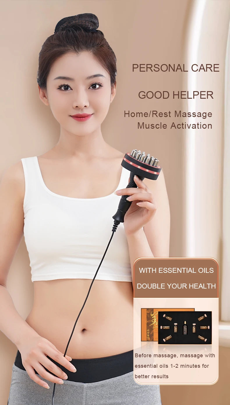 Heat-Enabled Electric Gua Sha Massager | Microcurrent Massage Brush for Back, Arms, Legs & Muscle Relief