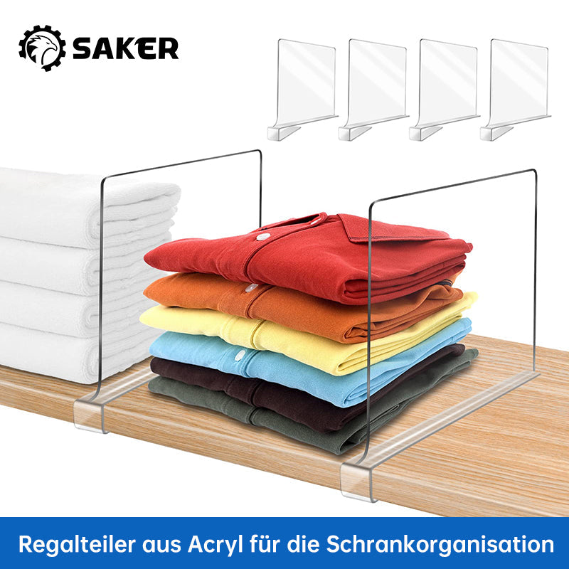 Acrylic Closet Organizer Shelf Divider for Efficient Storage