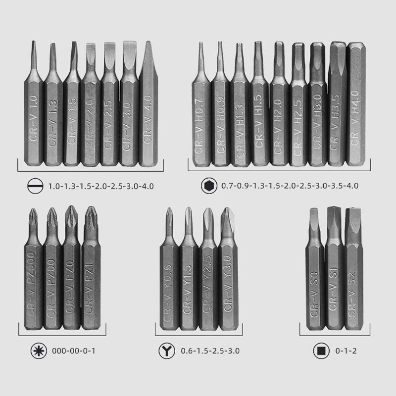 Precision Screwdriver Set with 62 Pieces