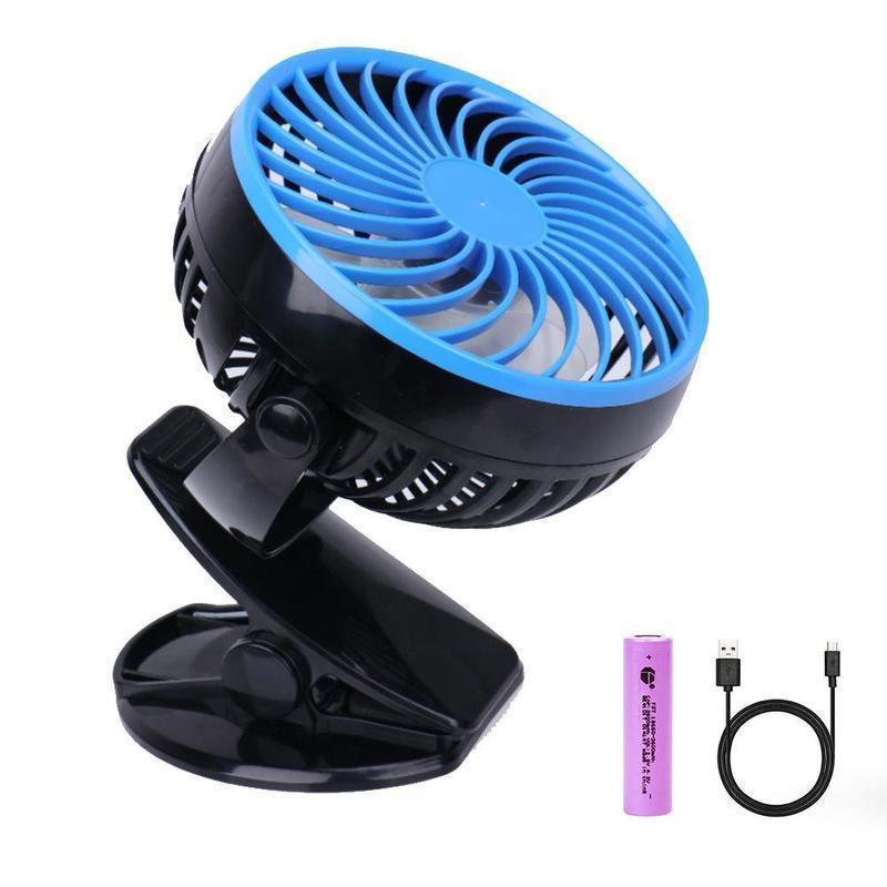 Rechargeable Lithium-Ion Fan - Portable 360° Design