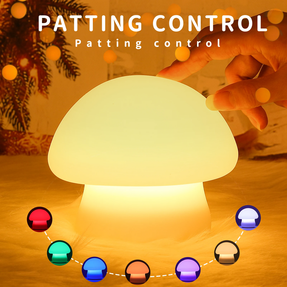 Colorful LED Mushroom Shaped Night Light Lamp