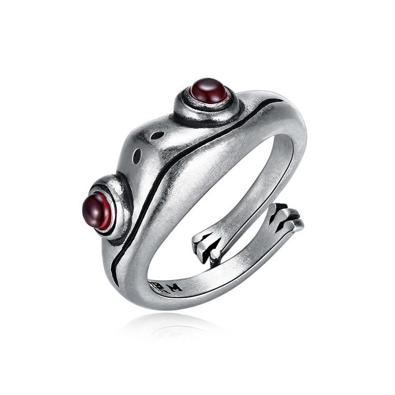 Unisex Vintage Frog Ring in Retro Style