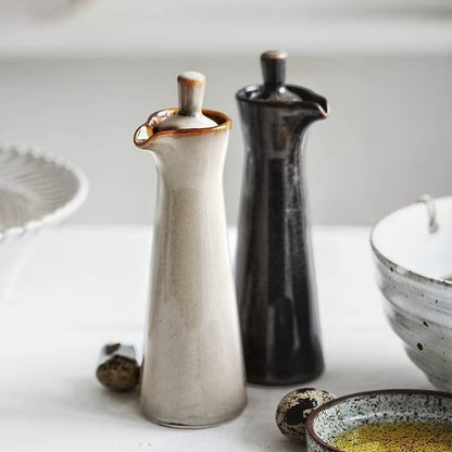 Kitchen Ceramic Bottle with Spill-Resistant Design