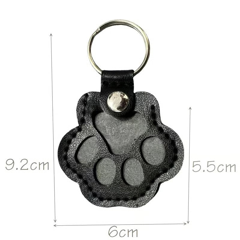 Paw Print Memorial Keychain with Inner Compartment