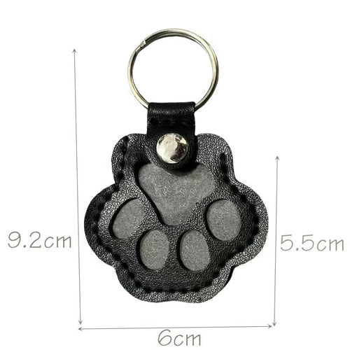 Paw Print Memorial Keychain with Inner Compartment