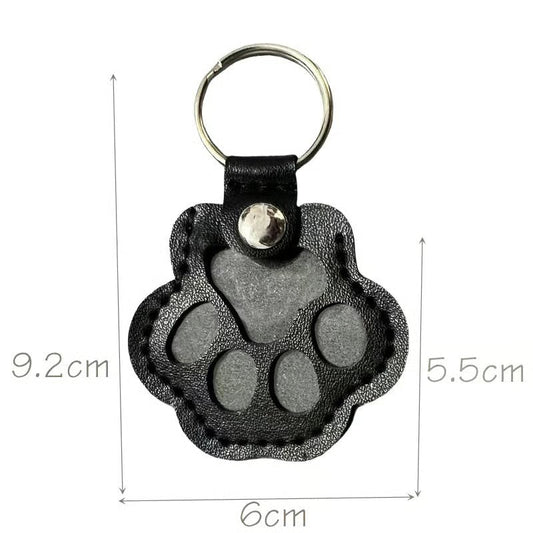 Paw Print Memorial Keychain with Inner Compartment