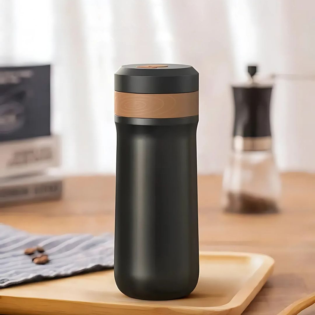 Travel Coffee Brewer with French Press Design