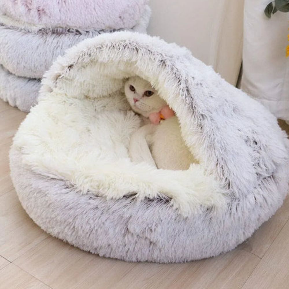Cozy Nesting Hooded Pet Bed for Ultimate Comfort