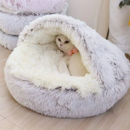 Cozy Nesting Hooded Pet Bed for Ultimate Comfort