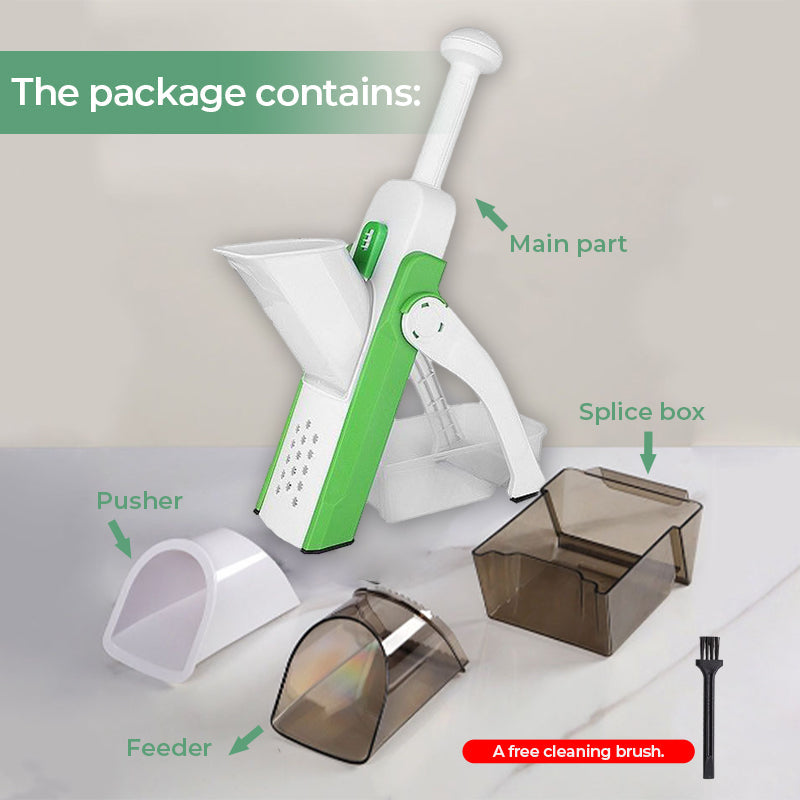 Versatile Vegetable Slicer with Adjustable Safety Features