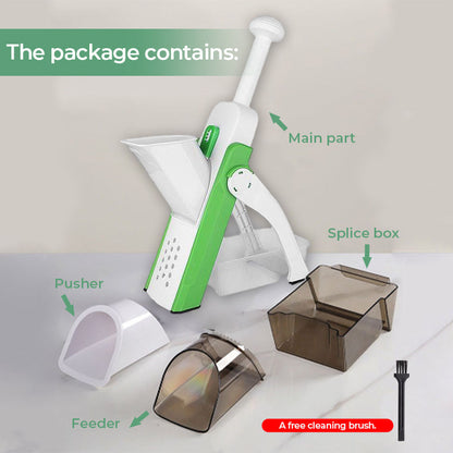 Versatile Vegetable Slicer with Adjustable Safety Features