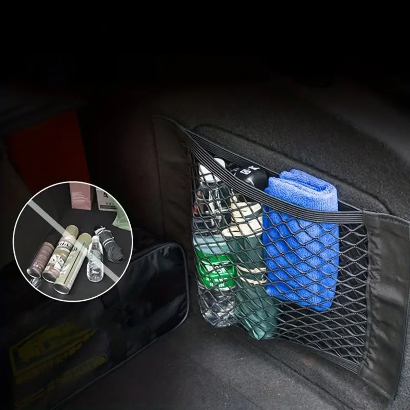 Smart Storage Net for Plastic Bags with Adhesive Tape