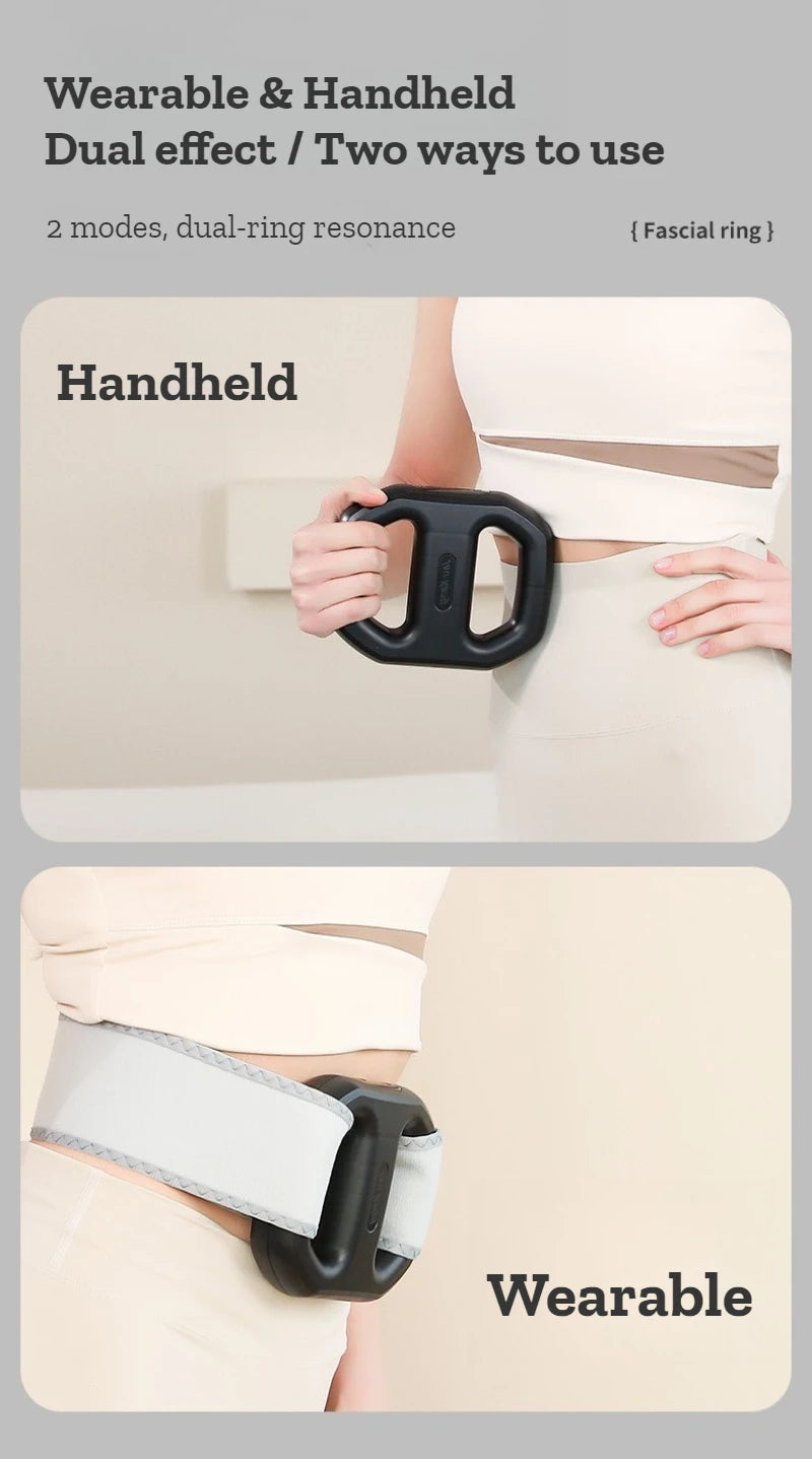 Portable Mini Vibration Massager Ring for Muscle Tension and Pain Relief