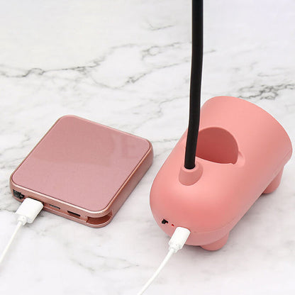 LumoBun LED Desk Lamp with USB Connection and Pen Holder – Cute Design