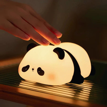 Touch-Controlled Rechargeable Night Light Lamp – Portable Squeeze Design