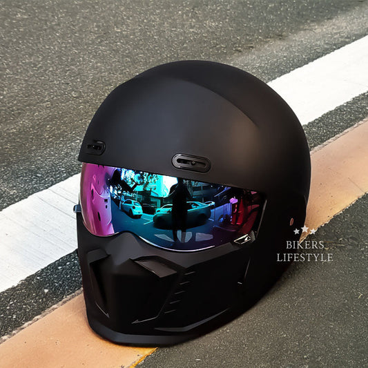 Classic Retro Motorcycle Helmet - DOT and ECE Certified Timeless Design
