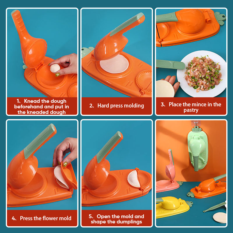 Dumpling Master: 2-in-1 Handy Mold and Press Tool