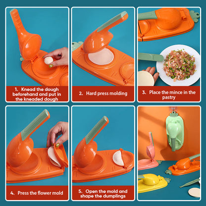 Dumpling Master: 2-in-1 Handy Mold and Press Tool