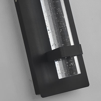 Outdoor Wall Light with Bubbles Glass – 11.8 Inch Waterproof Hardwired