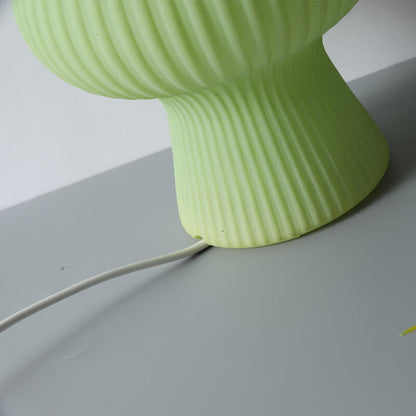 Sturdy Glass Table Lamp with Minimalist Mushroom Design for Bedside