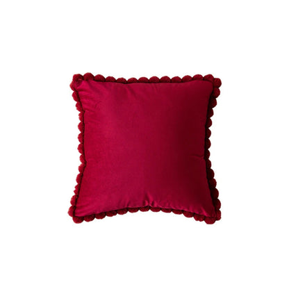 Chic Velvet Cushion Cover with Fun Trim