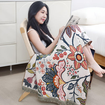 Elegant Floral Reversible Bath Towel for Year-Round Use