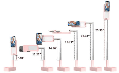 Versatile 3ft Smartphone Mount with 360° Rotation & Lighting