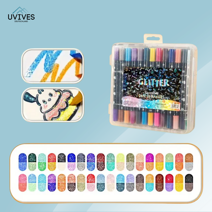 Double-Sided Glitter Pens for Creative Minds