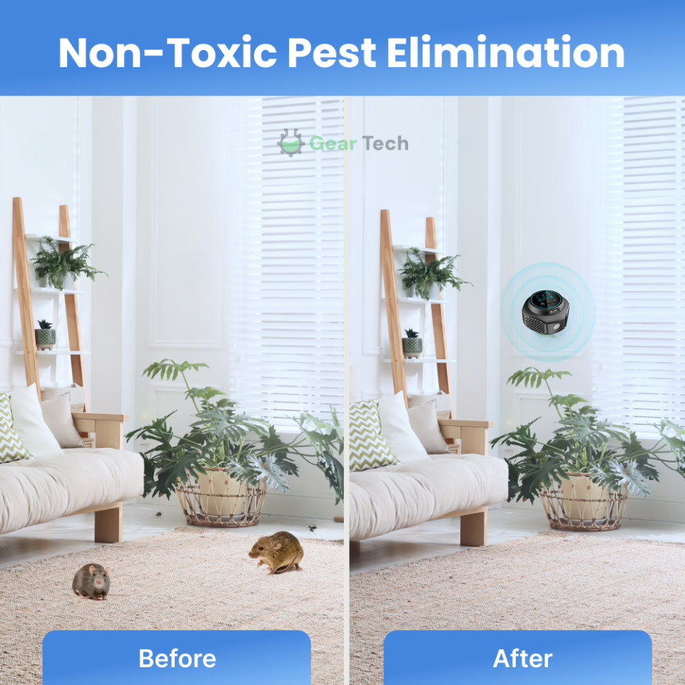 Ultrasonic Rodent Deterrent for Home and Garden Plug-In Device