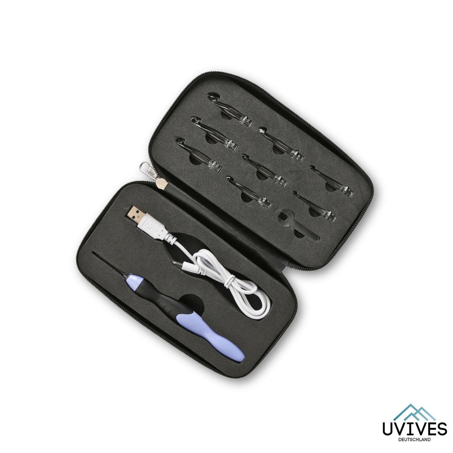 Rechargeable Glow Crochet Hooks Set