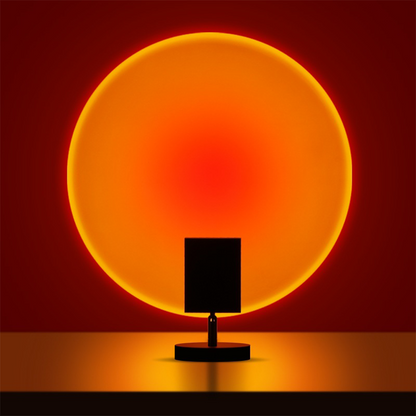 Decorative Table Lamp with Warm LED Sunset Ambient Light