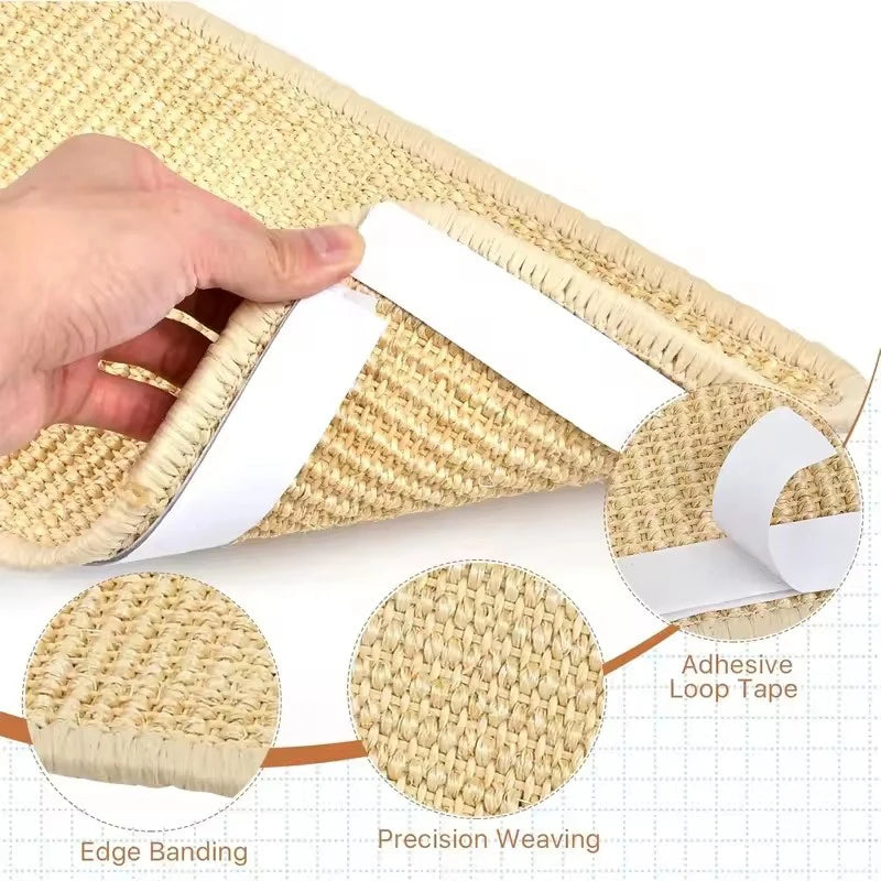 Cat Scratching Mat | Natural Sisal Scratcher for Furniture Protection | 20x40–30x60 cm