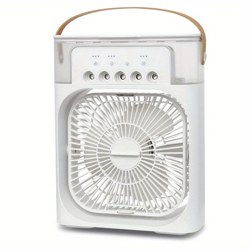 Portable USB Rechargeable 600ml Spray Fan - 2V Humidifier with 3 Speeds