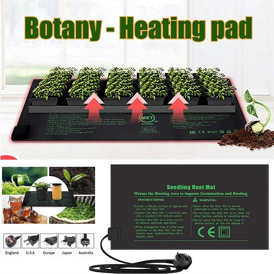 Hydroponic Heating Mat for Seedlings | 220V EU Plug | 4 Size Options | Waterproof & Energy Efficient