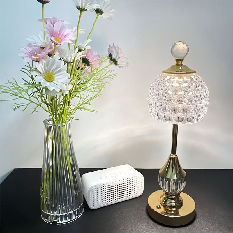 Touch-Controlled Cordless Table Lamp in Metal Finish