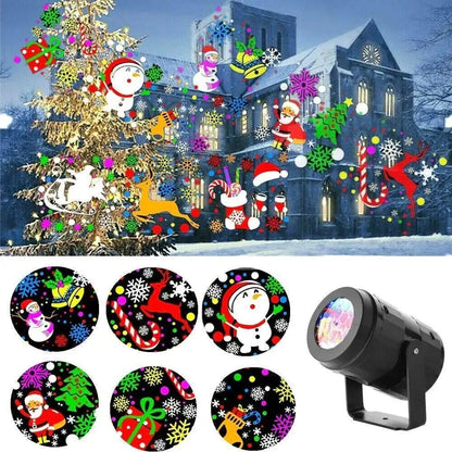 Snowflake Light Projector for Christmas – Waterproof LED Outdoor Lamp with 16 Designs