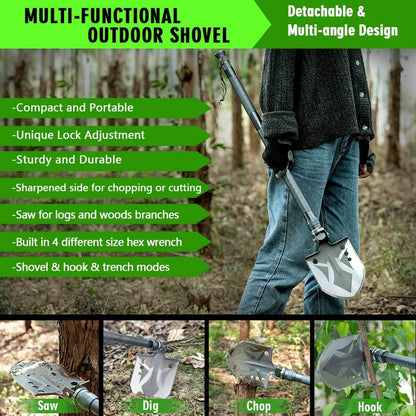 Ultimate 25-in-1 Survival Tool and Shovel Set