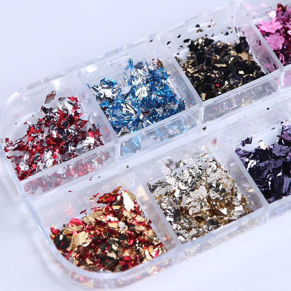 12 Sheets of Premium Nail Art Foil Paper | GlamSpark