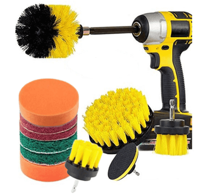 Drill Brush Cleaning Set - 12 Tools for Various Surfaces