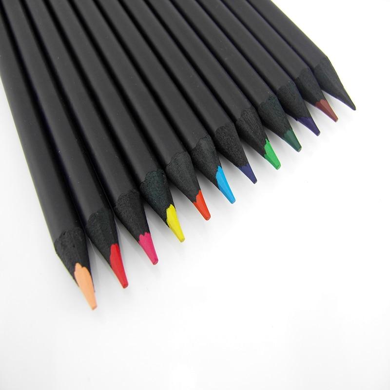 12-Piece Set of Coloured Wooden Pencils