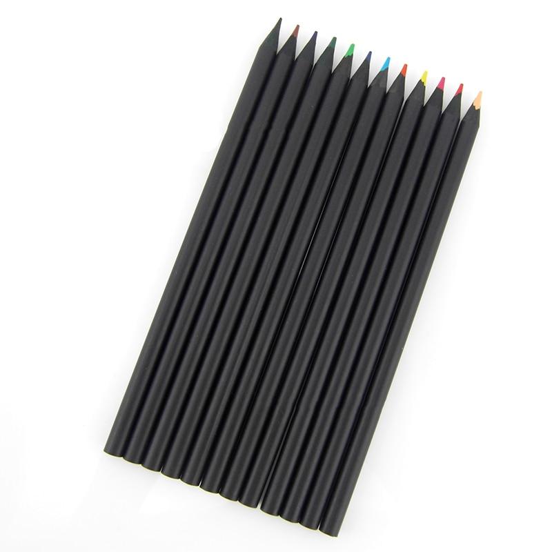 12-Piece Set of Coloured Wooden Pencils