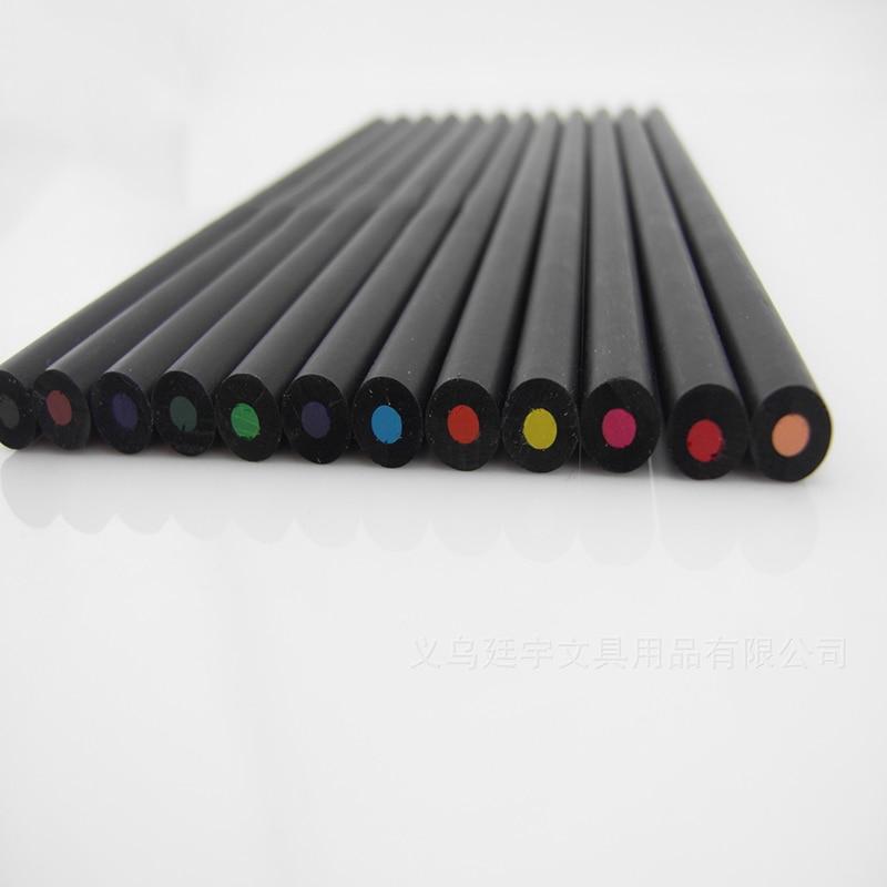 12-Piece Set of Coloured Wooden Pencils
