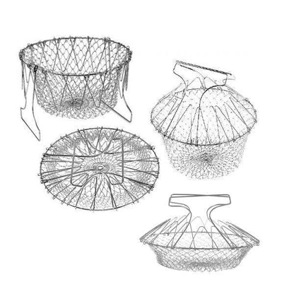 Stainless Steel Kitchen Basket - 12-in-1 Flexible Organizer
