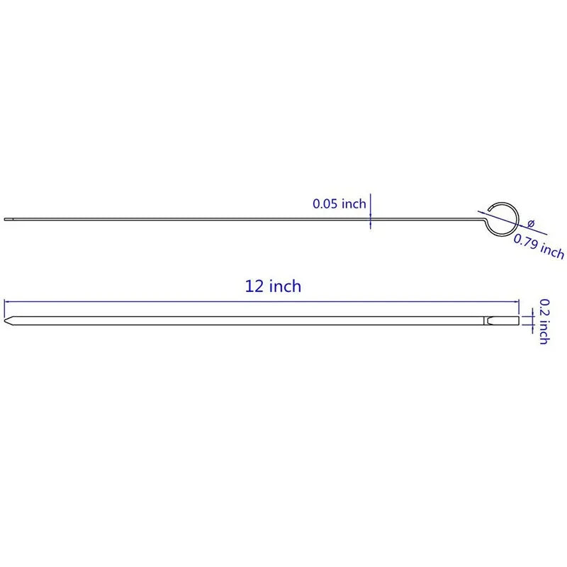 Premium 12-Inch Stainless Steel BBQ Skewers – 12 Pack