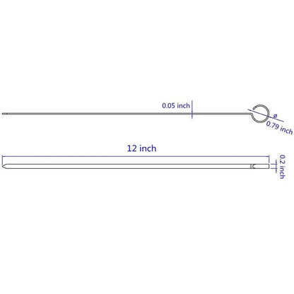 Premium 12-Inch Stainless Steel BBQ Skewers – 12 Pack